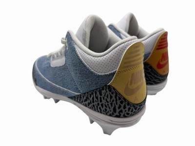 NIKE AIR JORDAN 3 FORCE SAVAGE LEVIS PE CLEATS DENIM PROMO SAMPLE PROTOTYPE 13