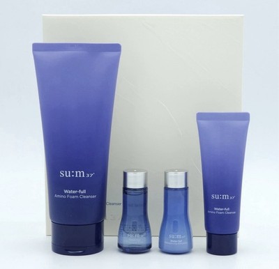 SU:M37 Water-full Amino Foam Cleanser Special Set 4 Items Moisturizing K-Beauty