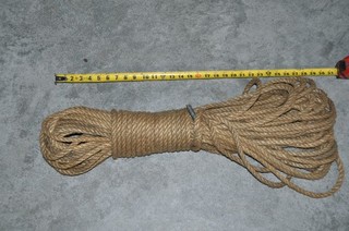 VINTAGE HEMP OR JUTE ROPE 150' LONG 3/8" NAUTICAL FARM