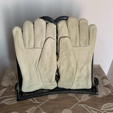 Vintage Adult XL NEW Cream/Beige Soft LEATHER GLOVES Strong Work Gardening