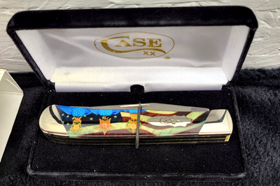 Case XX Medal Of Honor Clear Corelon Slant Bolsters Trapper Knife