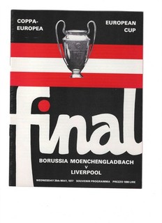 1977 European Cup Final Moenchengladbach v Liverpool ORIGINAL PROGRAMME