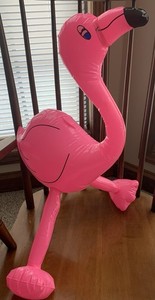 Pink Flamingo Inflatable Toy JUMBO 24" Birthday or Pool Party Luau or Room Decor