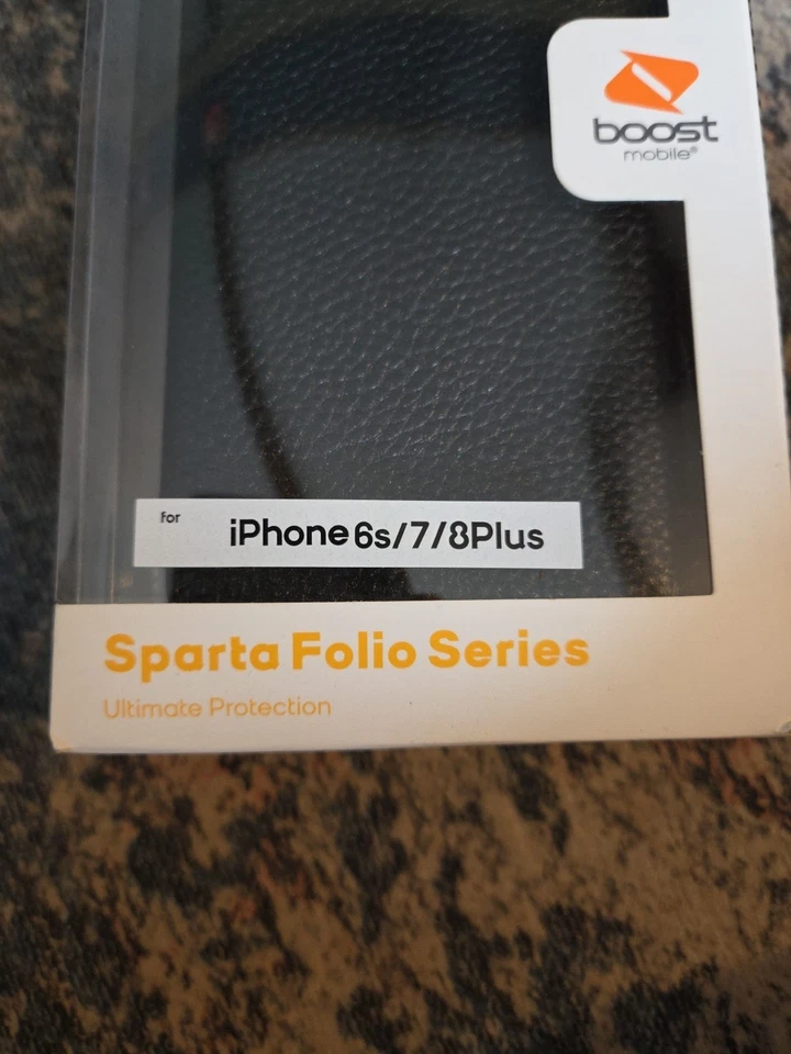 Funda de teléfono Sparta serie Folio negra para iPhone 6s/7/8 Plus Foto 2 de 3