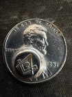 1951 MASONIC STAMPED SILVER PLATED WHEAT CENT COIN PENNY UNCIRCULATED