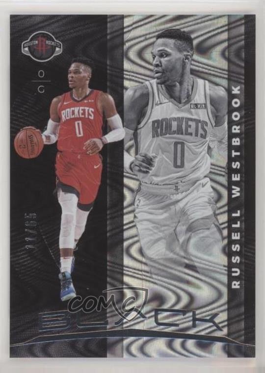 2019-20 Panini Black Silver 11/65 Russell Westbrook #22 ow1