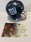 Frank Gifford  Signed Giants mini helmet Global Authentication witnessed COA