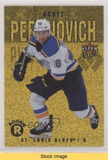 2021-22 Fleer Ultra Rookies Gold Speckled Rainbow Foil Scott Perunovich READ p0r