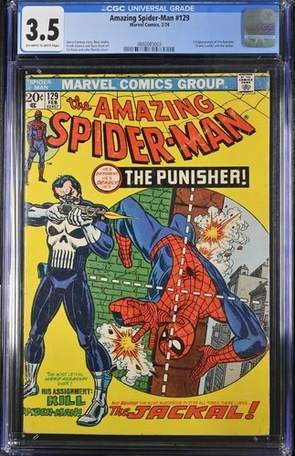 Amazing Spider-Man #129 CGC 3.5 1st App Punisher & Jackal 1974 Marvel Affordable