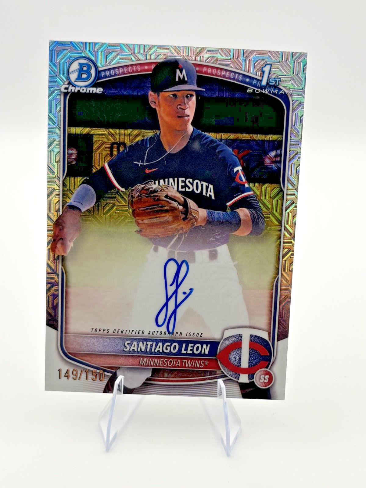 2025 Bowman Chrome Prospect Autographs Santiago Leon #CPA-SL HTA Choice /150