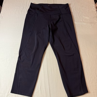 Layer 8 Women's Cropped Exercise Leggings size L Black