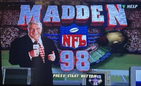 Madden NFL 98 Sega Saturn, 1997 Authentic Game TESTED Works Case Damaged