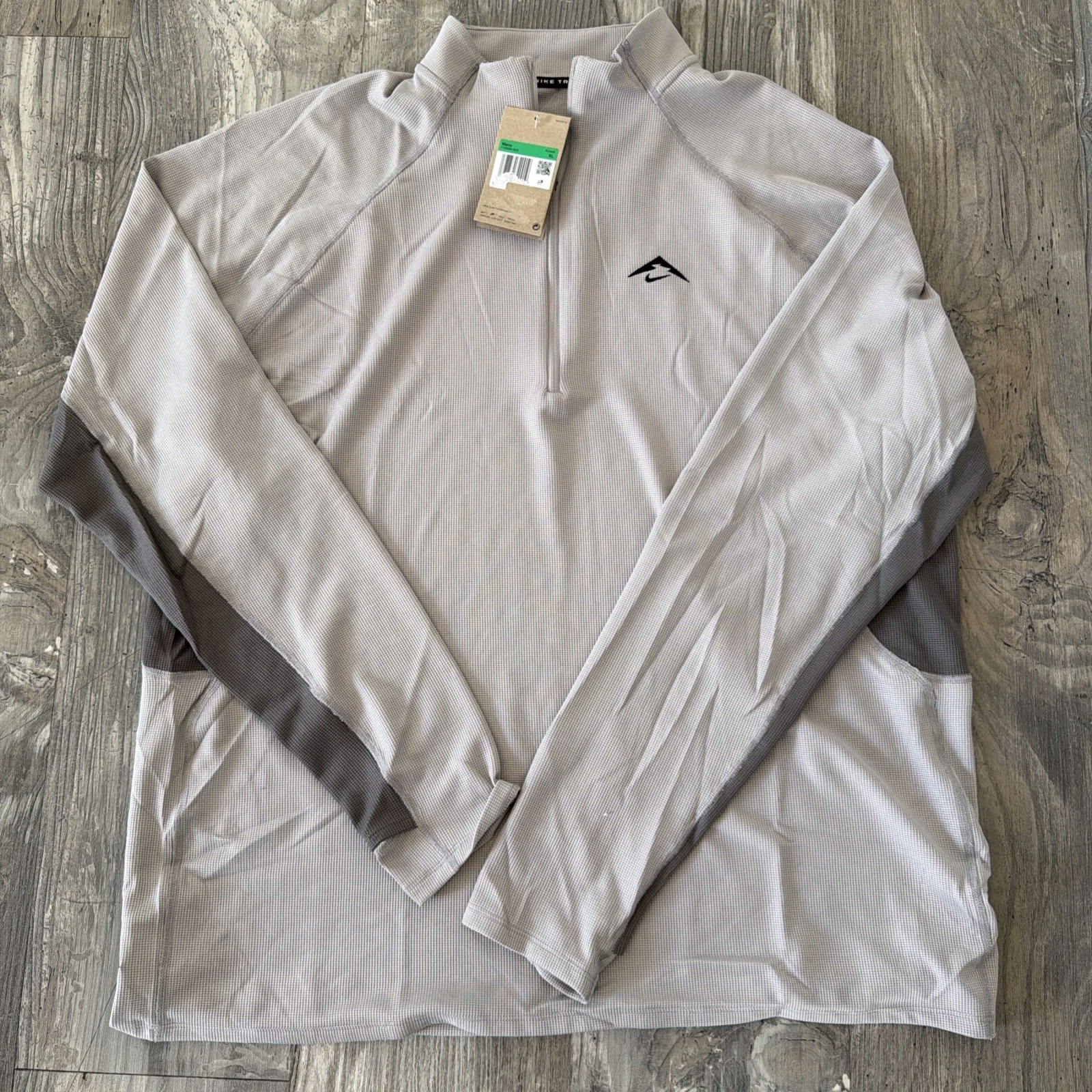 Nike Trail Dri-FIT 1/2-Zip Men's Size XL Mid Layer Grey Running Top FV9994 009