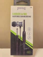 Pugs Earbuds with Inline Mic 3.5mm Audio Plug 4ft Tangle Resistant Flat Cable