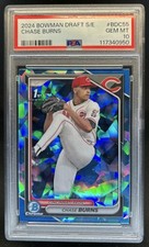 2024 Bowman Draft Sapphire Chase Burns Chrome 1st Refractor #BDC-55 Reds PSA 10