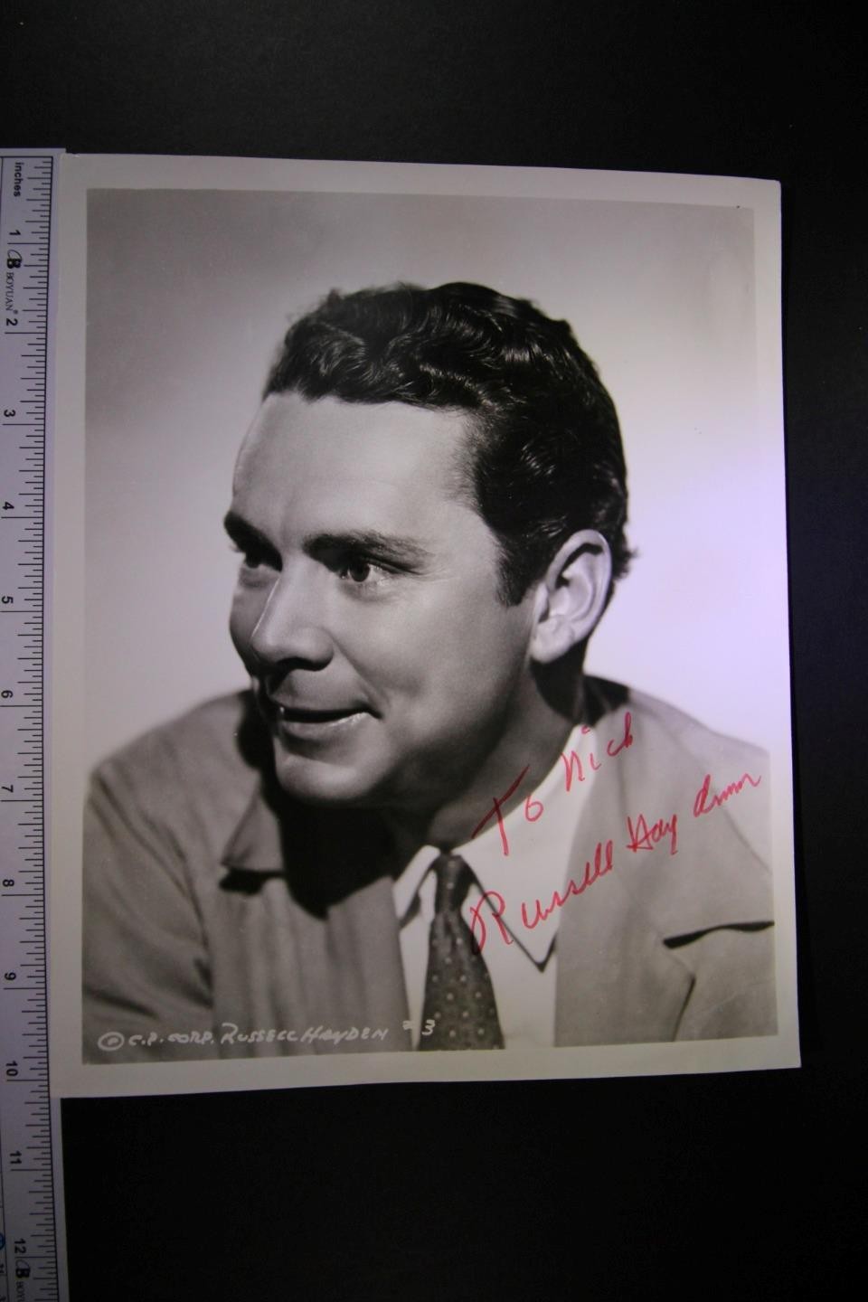 WESTERNS Actor RUSSELL HAYDEN (1912-1981) (HOPALONG CASSIDY) AUTOGRAPH PHOTO~