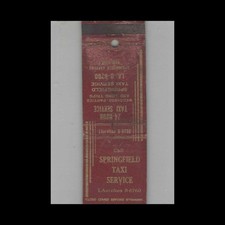 Matchbook Cover Springfield Taxi Service Springfield Gardens Long Island NY