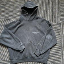 Essentials Fear of God Black Logo Pullover Hoodie Men s Size Medium AUTHENTIC