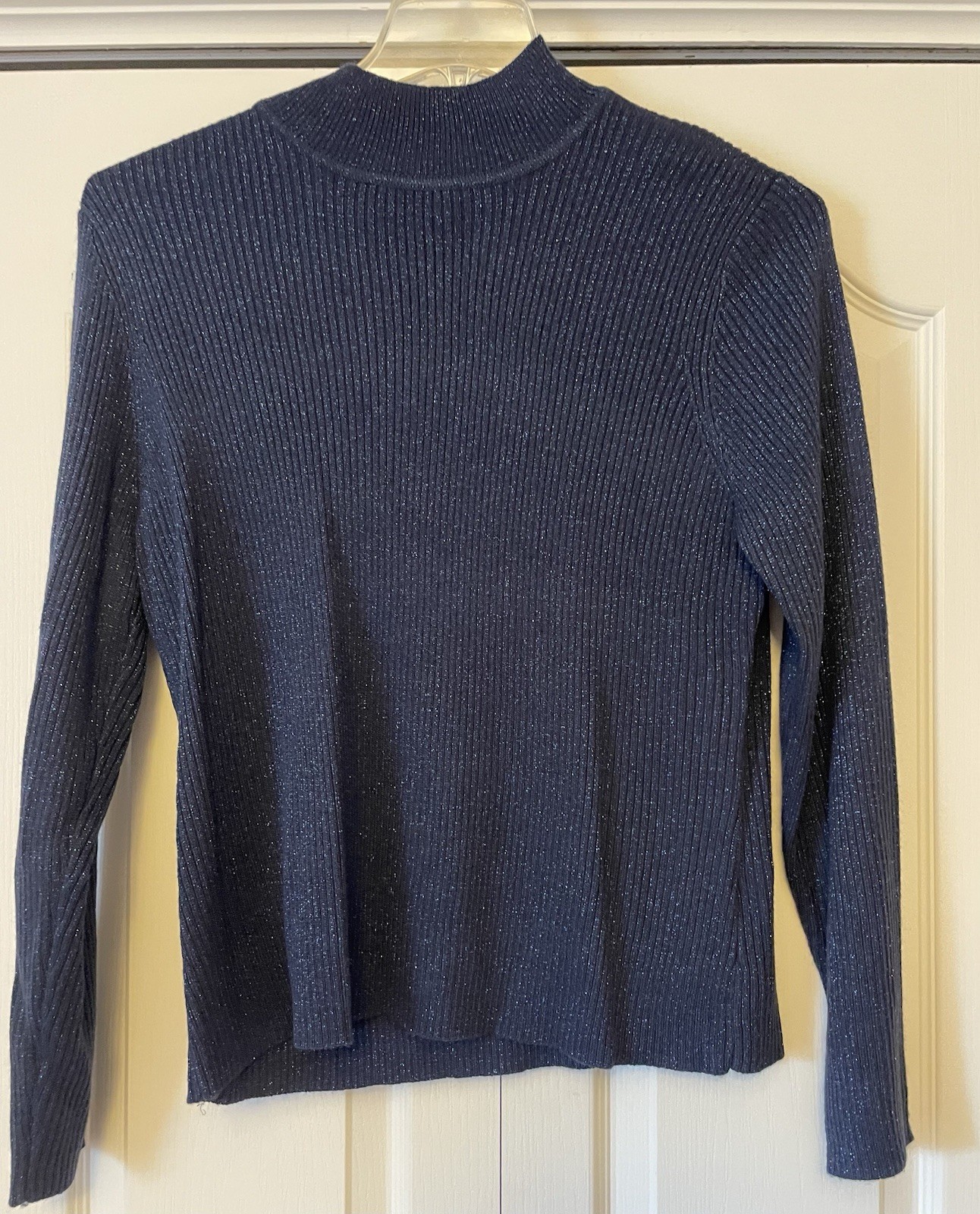 Classic Elements Navy Blue Turtle Neck Pullover S… - image 1