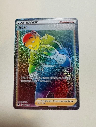 Pokémon TCG Iscan 207/196 Lost Origin Full Art Trainer Rainbow Secret Rare