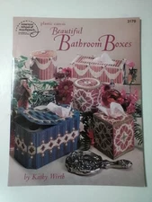 American School of Needlework Plastic Canvas Beautiful Bathroom Boxes Patterns 