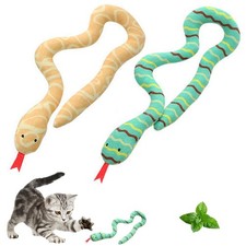 YUDANSI Cat Catnip Snake Toys for Indoor Cats, Snaky Toy 2 Assorted Colors