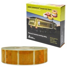 Avery Dennison 5 cm x 50 m flexible Oberfl&auml;chen reflektierendes Auff&auml;lligkeitsband - Gelb