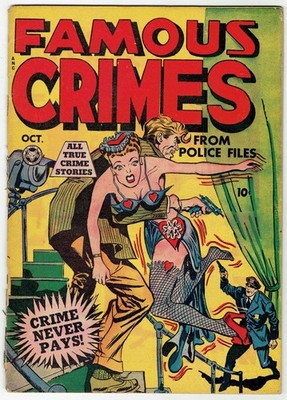 FAMOUS CRIMES #3 (FOX FEATURES, 1948) MENTIONED IN SOTI ELECTROCUTION PANELS