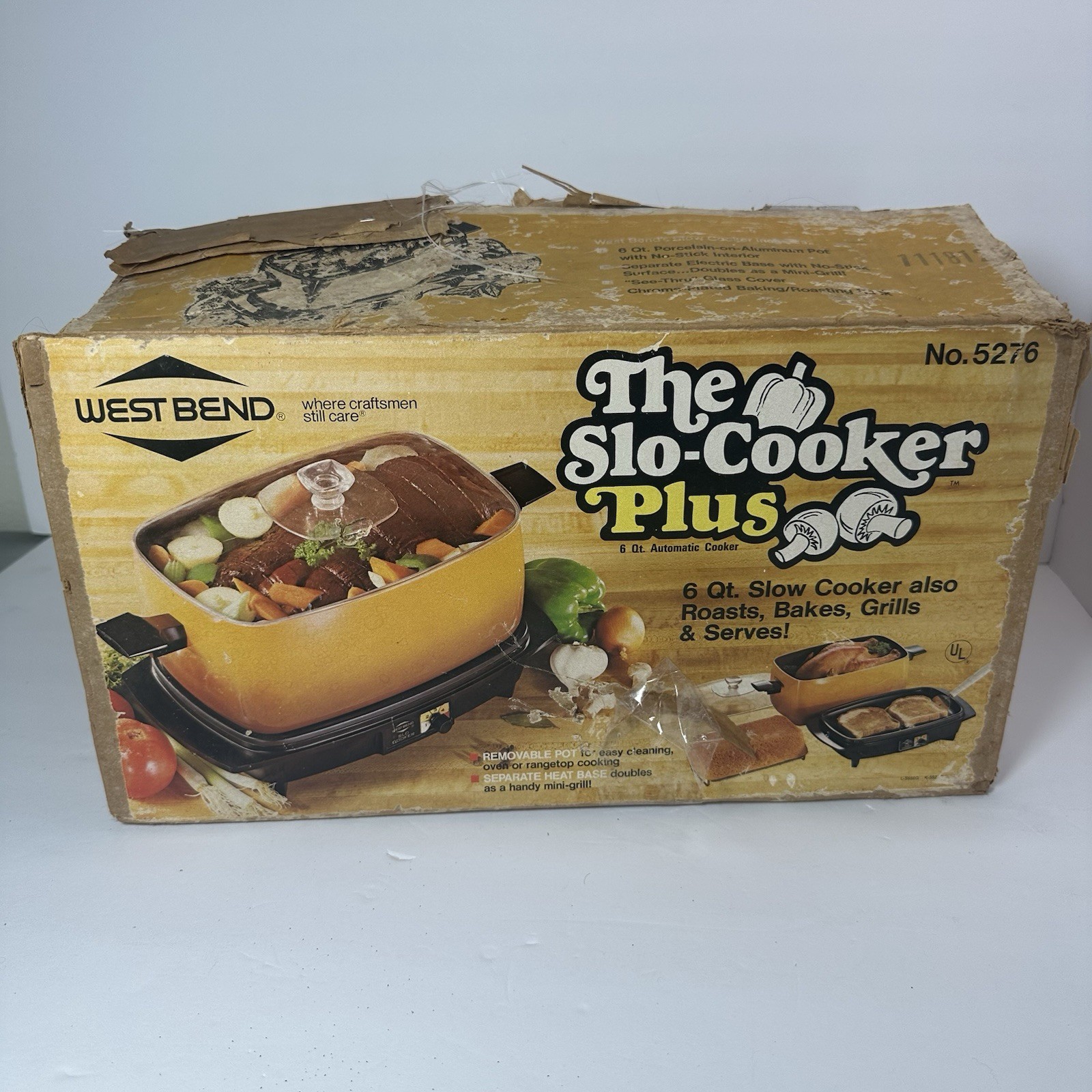Vintage West Bend Slo Cooker Plus New In Box NOS 70&rsquo;s Base Tested, Works NIB