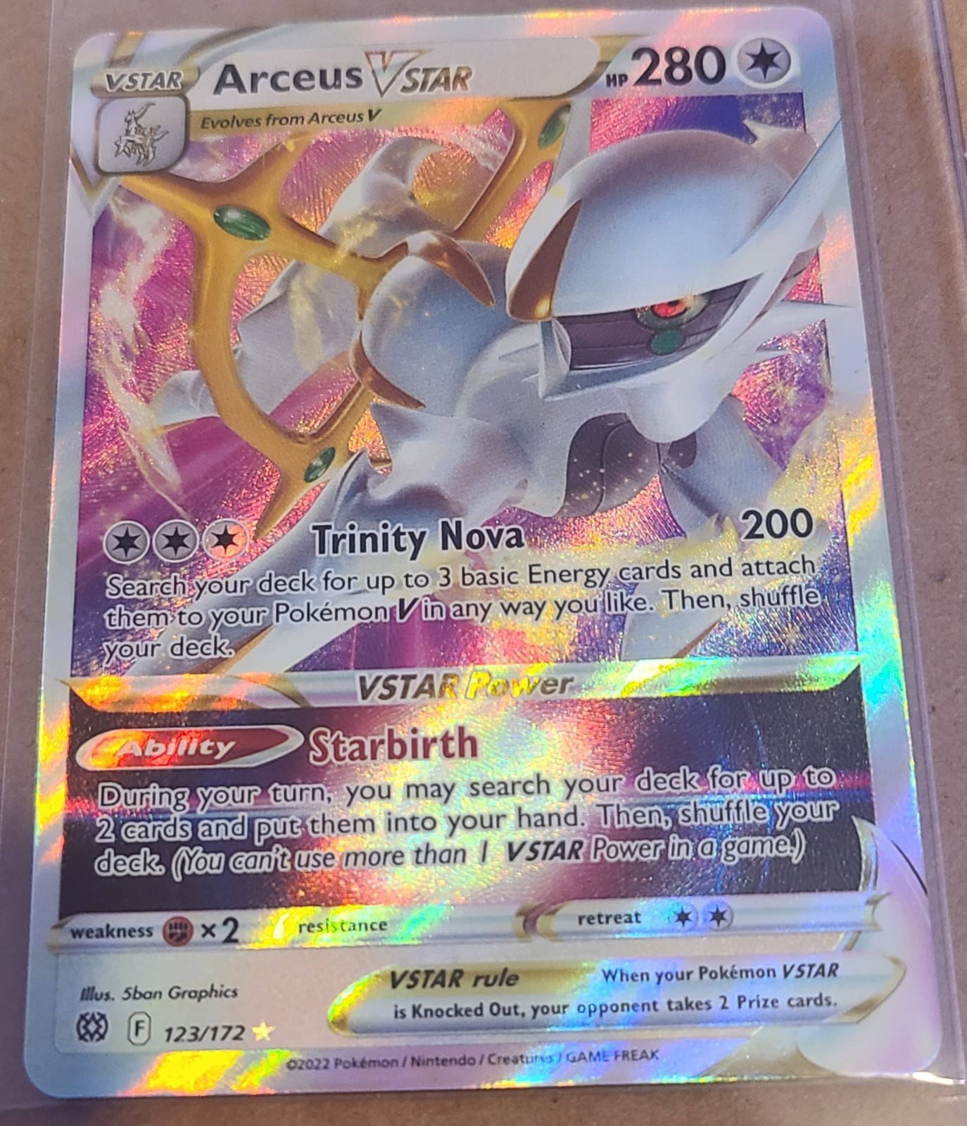 Arceus VSTAR 123/172 Swsh09: Brilliant Stars Holo NM