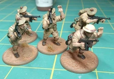 5x British 8th Army NCOs Bolt Action WW2 North Africa 28mm