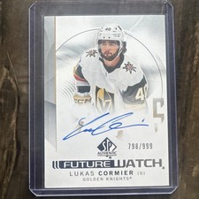 2024 UPPER DECK SP AUTHENTIC #118 LUKAS CORMIER AUTO RC FUTURE WATCH ROOKIE /999