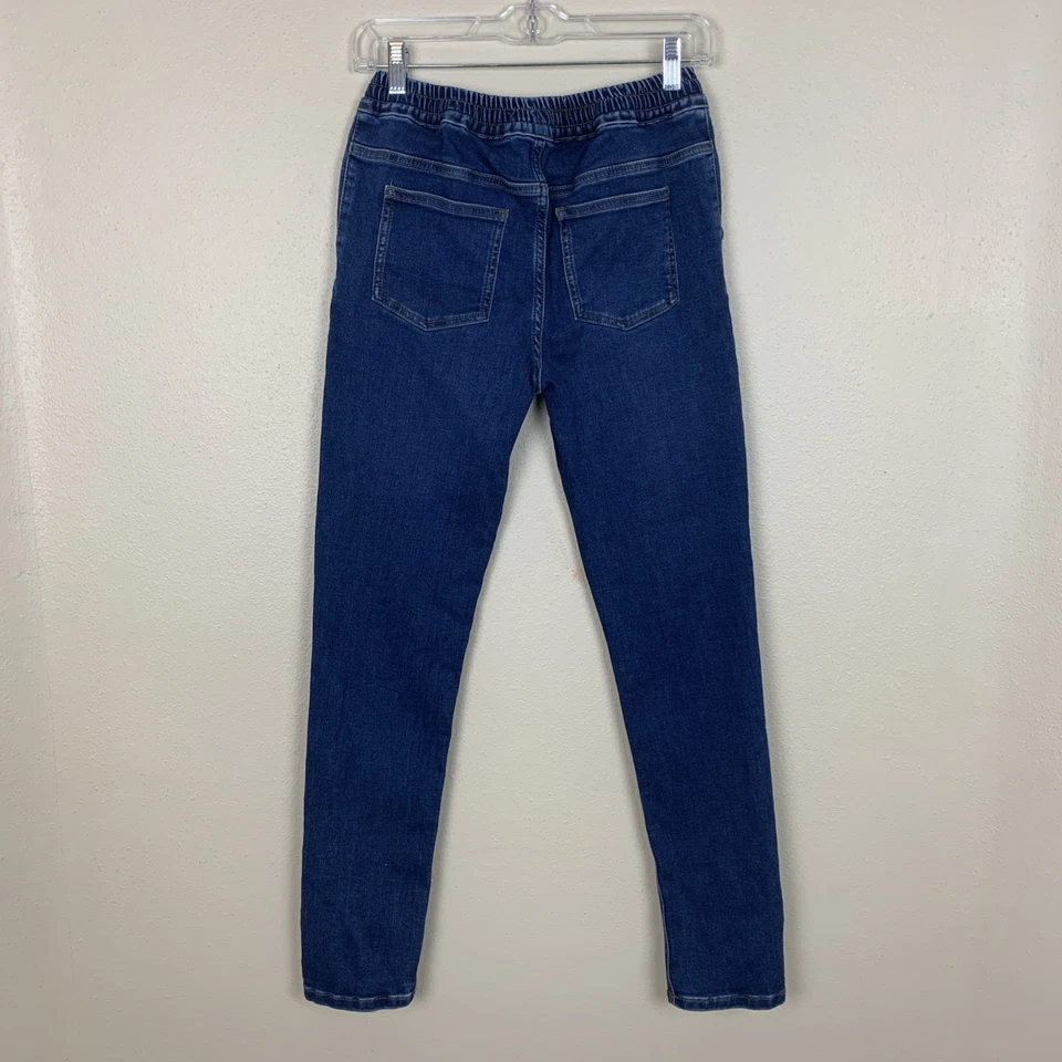 Pantalones de mezclilla Mini Boden 14 Y para niños ajustados elásticos con cordón elástico Foto 3 de 4
