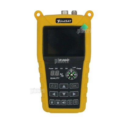 VF-6800P 2.4'' Satellite Finder Receiver Signal Meter f/DVB-T2 DVB-S2 DVB-C
