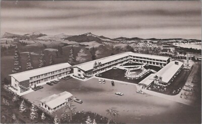San Simeon Lodge Artist Rendering Aerial View California Pool postcard MP7