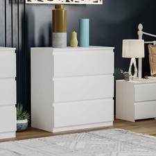 Weiß Kommode mit 3 Schubladen