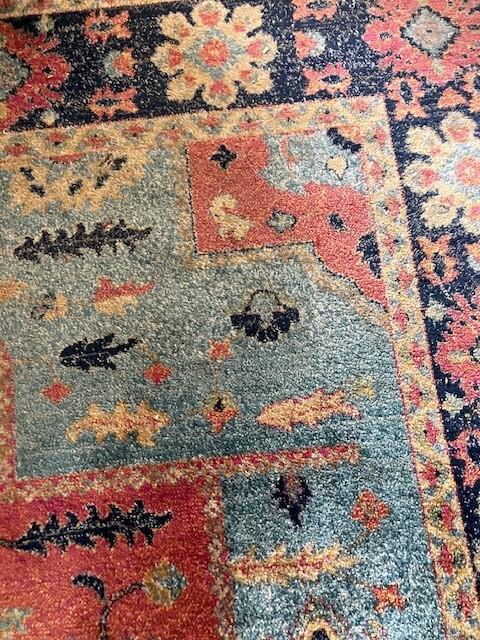 Bodrum machine-made blue & orange oriental rugs 8x10 | eBay