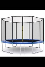 12FT Trampoline with Safety Enclosure Net  Ladder