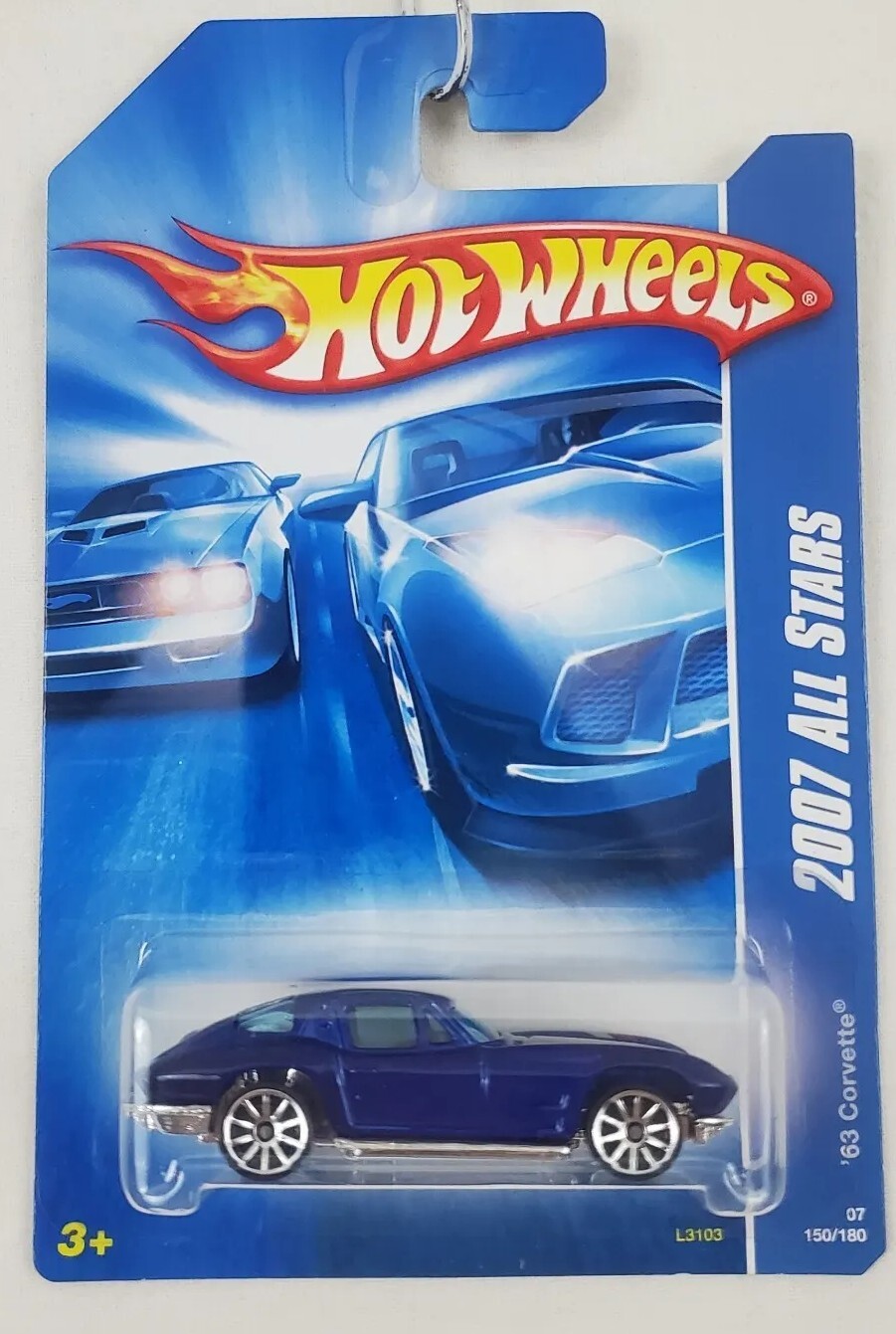 Hot Wheels 2007 All Stars '63 Corvette Blue NOC 