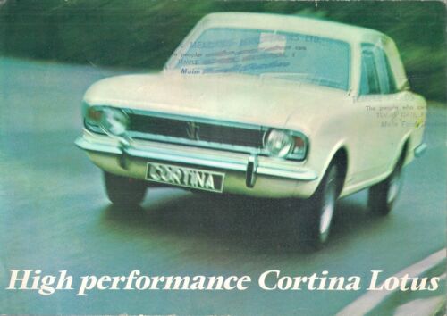 Ford Cortina Lotus Mk2 1967-68 UK Market Foldout Sales Brochure - Bild 1 von 2