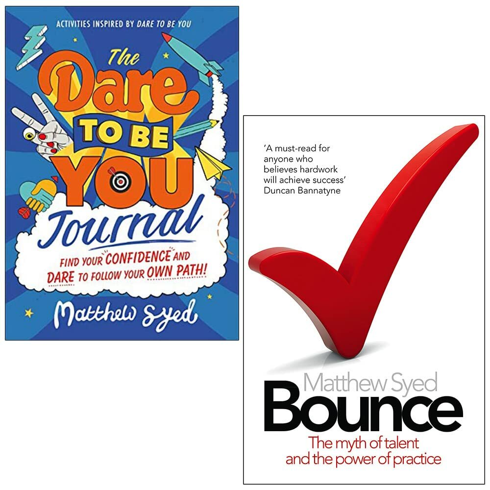 Matthew Syed 2 Books Collection Set Bounce Myth, Dare to Be You Journal  NEW