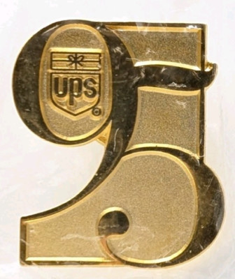 United Parcel Service UPS 95th Anniversary Pin Gold Shield Employee VTG