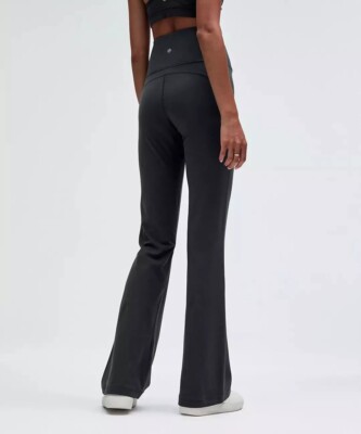 Lululemon Dark Grey Align Groove High-Rise Women Flared Pants with Pockets NWT