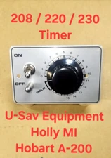 220 Hobart Mixer A 200  On Off  220 Volt Timer controls  with Safety Stud 291737