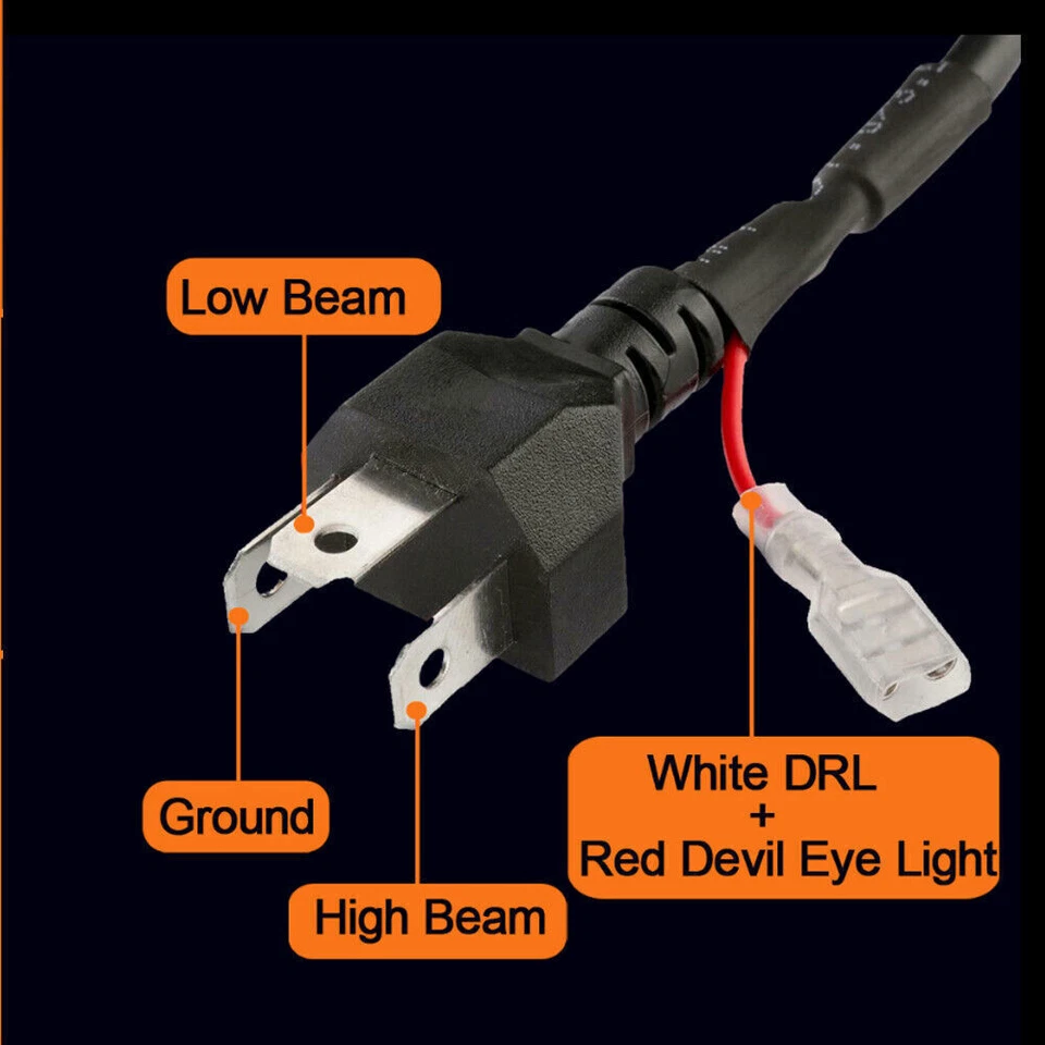 4PCS For Oldsmobile Cutlass Supreme 1976-1988 4x6" LED Headlights Hi/Lo Beam DRL - Image 4 of 4