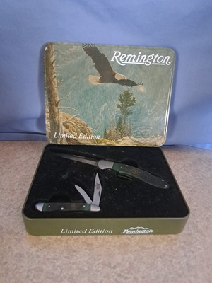 Limited edition Remington Collectible Tin (Eagle)Knife Gift Set 200 Years