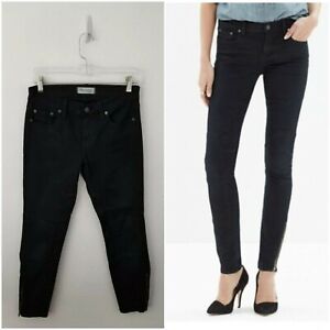 black jeans with zippers at ankles