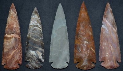 #ad ** 5quot; Flint Spearhead Arrowhead Ohio Collection Project Point Knife Blade ** $17.99