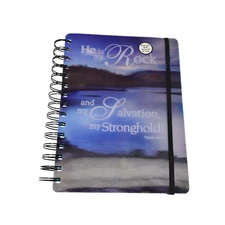 Psalm 62:2 Planner & Journal Spiral-Bound He Is My Rock Salvation Stronghold