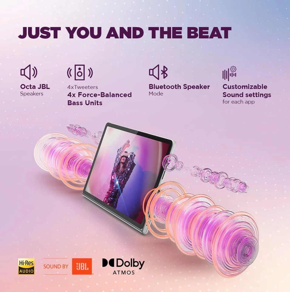 Lenovo Tab Plus with Octa JBL Hi-Fi Speakers-8 GB RAM 128 GB ROM Wi-Fi Tablet - Image 3 of 4